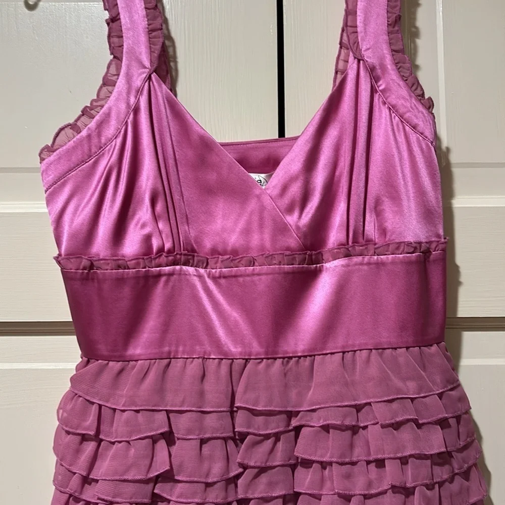 Never worn; Kensie raspberry ruffle cocktail dress - Picture 7 of 7